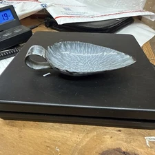 Small Miniature 5 3/8" Grey Graniteware Kitchen Scoop - Enamel Ware