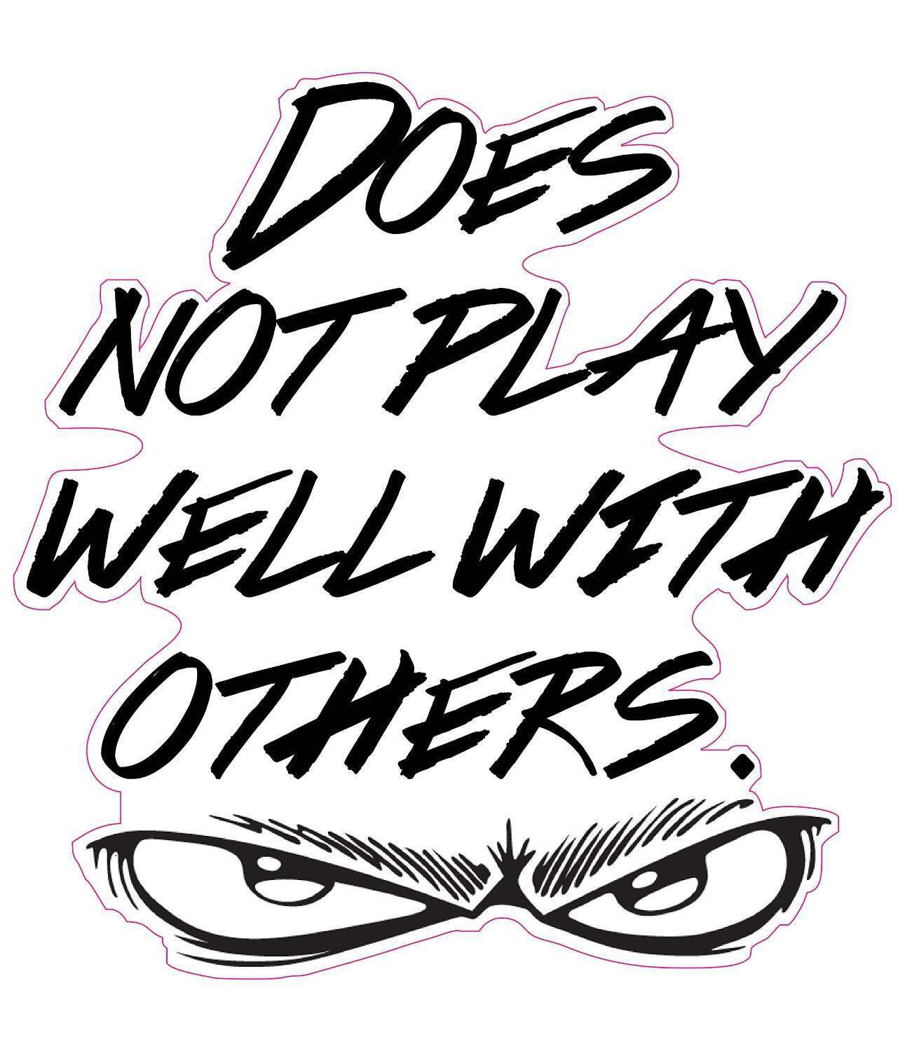 Does Not Play Well With Others Decal
