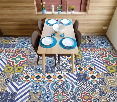 3D Retro Tile Pattern O4488 Floor WallPaper Murals Wall Print Decal 5D Romy 2024