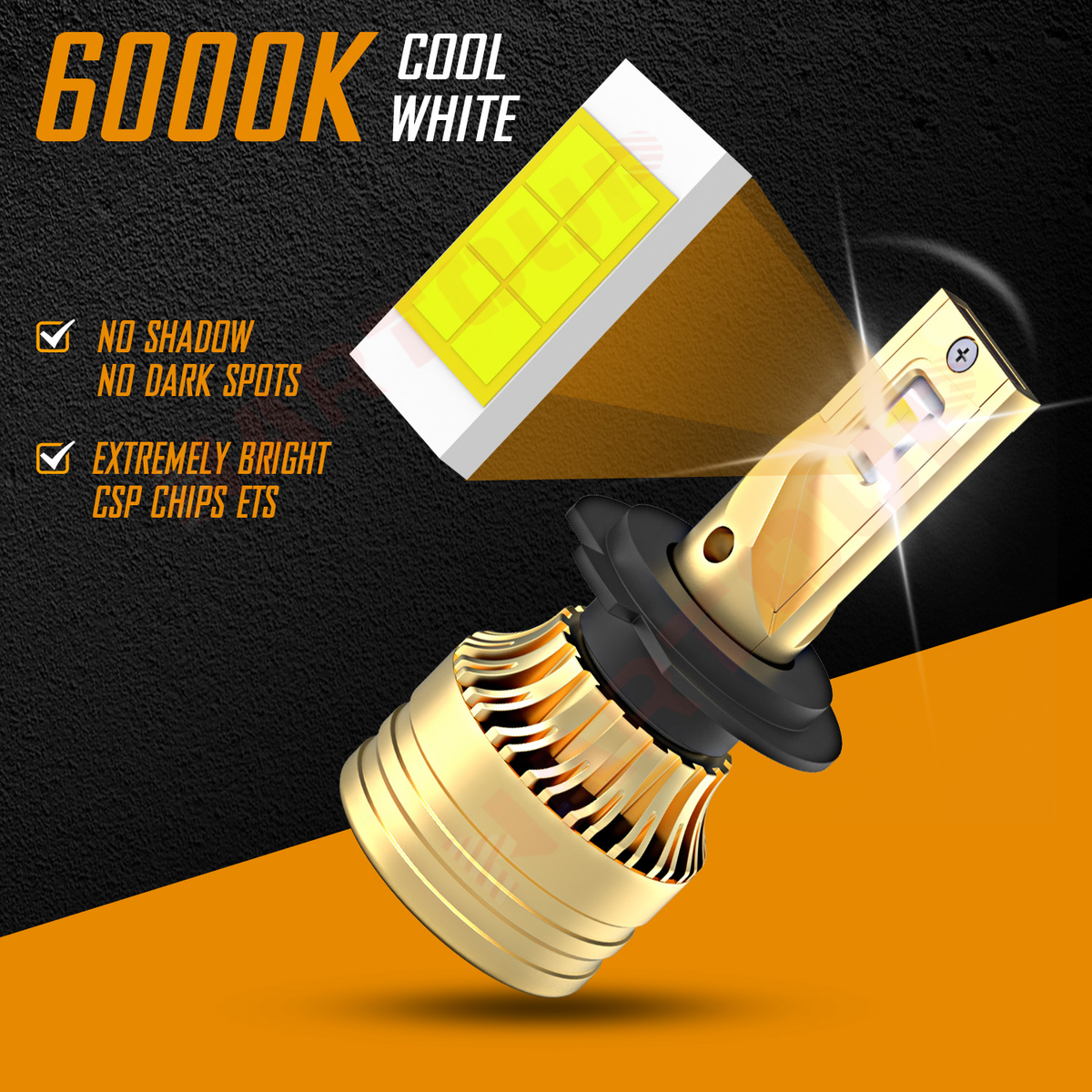 H7 Led Headlight Bulb Canbus Error Free Zethors H7 LED Headlight Bulb 20000LM 6000K Xenon White Mini H 7 Headlight Bulb Non Polarity Plug And Play Wireless Car High Low Beam Halogen