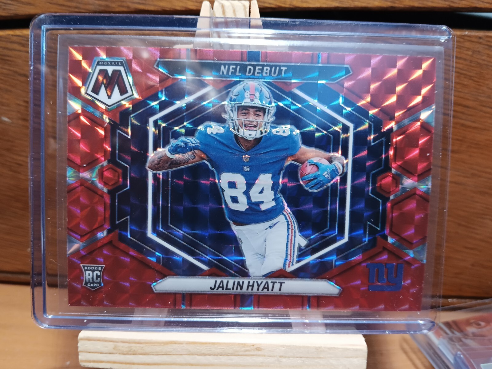 Jalin Hyatt 2023 Panini Mosaic NFL Debut Red Prizm #ND-17 New York Giants RC