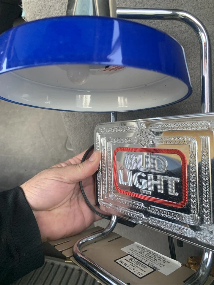 Bud Light Wall Sign with Lamp  Mancave-Budweiser Anheuser Busch - Image 2 of 4