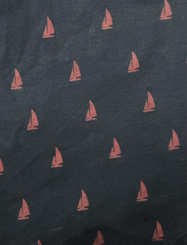 BANANA REPUBLIC Yacht Print Button Up Soft Wash Shirt Nautical Slim Fit Small - Picture 9 of 10