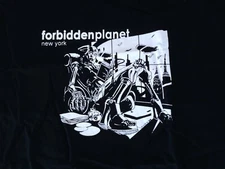 FORBIDDEN PLANET NEW YORK  VINTAGE T-SHIRT  ‘FUZE’   BLACK COTTON XL  NEW!