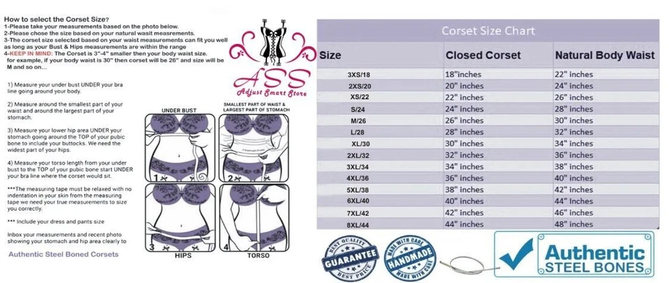 Corsé Entrenador Cintura Debajo del Busto Doble 24 Acero Brillo Rosa Resistente, EE. UU. Foto 4 de 4