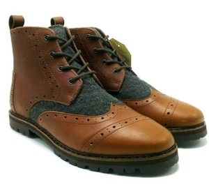 grey brogue boots