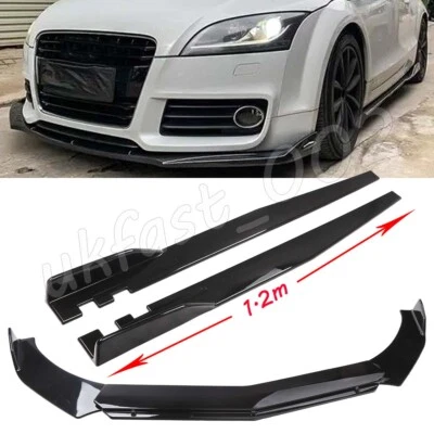 UKFAST_002 Front Bumper Lip Splitter Spoiler Side Skirt For Audi A3 A4 A5 A6 A7 S3 S4 8P #F