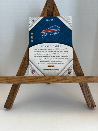 Ronald Darby 2015 Panini Crown Royale Auto #’d RC Buffalo Bills Jaguars Eagles - Picture 2 of 3