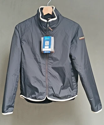 🧥 Veste Réversible Napapijri Nordik Femme XS Noire Polaire & Coupe-Vent Neuve - Photo 1/4