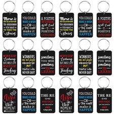 18 Pcs Motivational Keychains Bulk Inspirational Gifts for Employees Thank Yo...