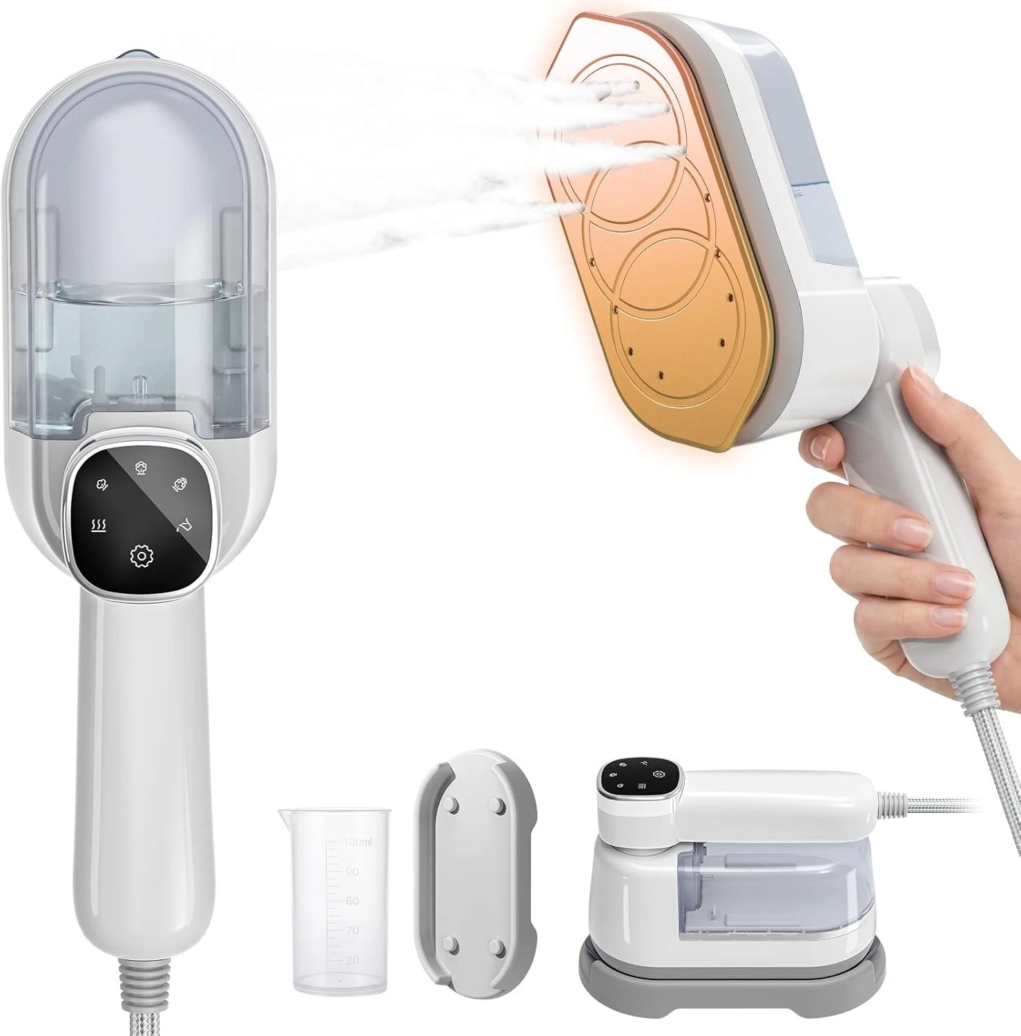 Travel Steamer for Clothes with LCD Screen, 1200W 2in1 Portable Handheld New