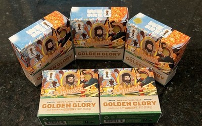 Five Dr. Squatch Golden Glory FIFA Limited Edition Mens Soap Bars - Discontinued