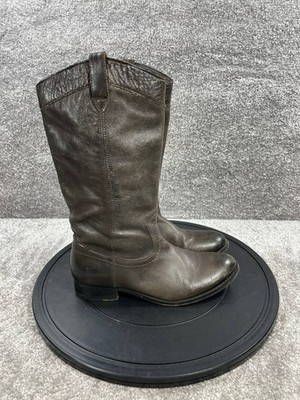 FRYE Leather Western Gray Boots Size 7.5 s-l400.jpg main image 3
