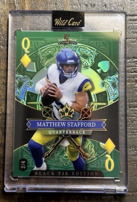 2026 Wild Card 5 Card Draw Matthew Stafford Stacked Deck Black Tie #2/4