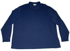 Lacoste Mens Size 3XL Blue Regular Fit Pique' Long Sleeve Polo Shirt