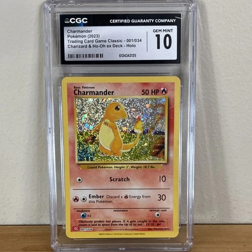Pokémon Charmander 001/034 Trading Card Game Classic Holo CGC 10 2023 50 HP