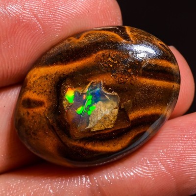Natürlich Boulder Opal Oval Cabochonschliff Lose Edelstein 32.90 Cts. (20 x 27 X