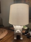French "Frenchie" Bulldog White Ceramic Figurine Table Lamp from Target — photo 4