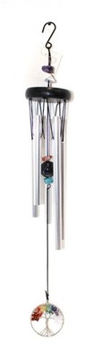 Tree Of Life Wind Chime With Natural Gemstones