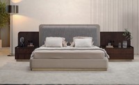 Schlafzimmer Set Luxus Komplettes Bett +2X Nachttische 3Tlg Modern Set