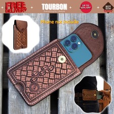 Tourbon Leather Cell Phone Case Pouch Carry Holster Belt Attach Western Style