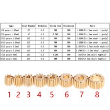 0.5M Modulus 8T 9T 10T 11T 12T 14T 15T 16T Teeth Copper transmission Gear