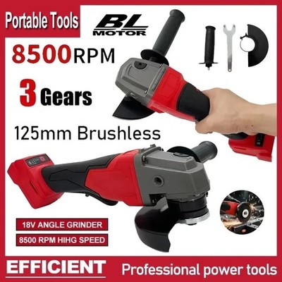 5'' Cordless Angle Grinder Brushless 18V Cutting Tool Fit Milwaukee Battery 5 in