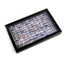 100pcs Mixed Rings Wholesale Lot Bulk Finger Band Rings for Men Women Jewelry