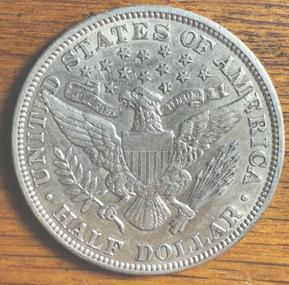 Medio dólar de plata barbero 1899 BU sin circular RARO Absolute Stunner Foto 2 de 2