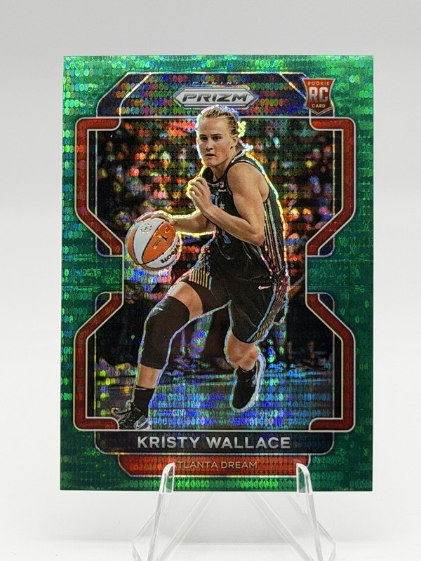 2022 Panini Prizm WNBA - Kristy Wallace #71 Green Pulsar Prizm /25 (RC)