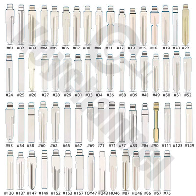 66pcs KD Key Blade KEYDIY Remote Blank Xhorse Blade For Car Renault Golf Toyota 