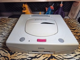 SEGA SATURN HST-3220 Japanese Retro Game Console Full Set Tested Working Japan