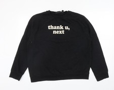 Womens UK Size L Primark Black Pullover Sweatshirt