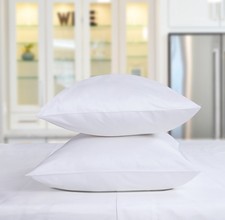 King Size Pillow Cases Set of 2-100 Pure Cotton 300 Thread Count Sateen Weav...