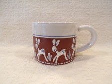 Vtg MCM Loska Joska Denmark Danish Modern Pottery Studio BABY CHILD'S MUG DEER
