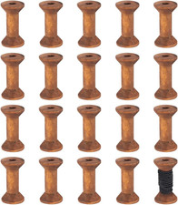 20Pcs Antique Wooden Empty Spools, 1.57"/ 40Mm Empty Thread Spools Wooden Ribbon