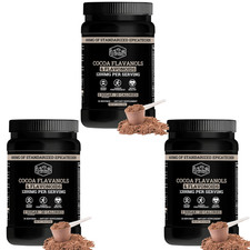 3 PACK Black Forest High Flavanol Cocoa Powder and Flavonoid Supplements 1200mg