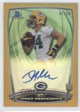 2014 Bowman Chrome Rookie Gold Refractor 47/50 Jared Abbrederis Auto 0f8