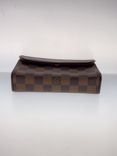 Louis Vuitton Pochette Florentine Damier Ebene Brown PVC Used From Japan - Bild 4 von 7