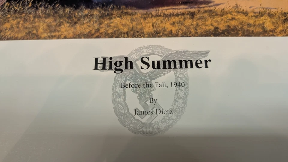 James Dietz High Summer ~WW2 ~ Artist Signed ~ damaged print, - Image 2 of 4