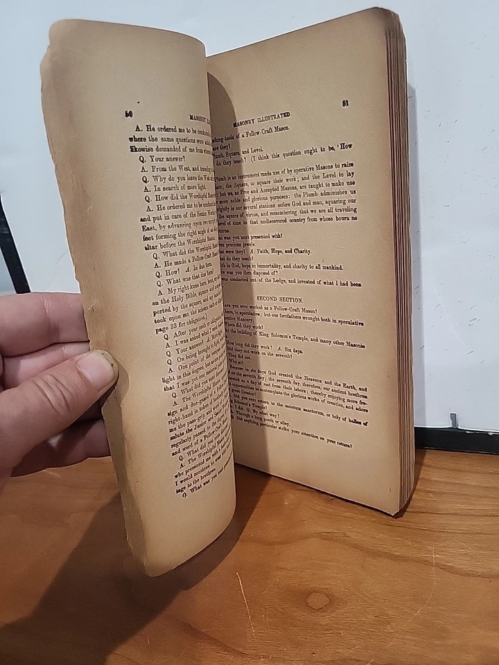 Morgan's Freemasonry Exposed and Explained 1882 Capt. William Morgan PB Occult - Image 4 of 4