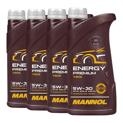 Mannol 5W-30 Energy Premium Huile Moteur, VW 505 01, Dexos1 Gen3, 4x1 Litre - Photo 1/3