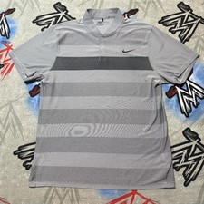 Nike Golf Momentum Fly Swing Knit Alpha Stripe Men's XL Polo Shirt