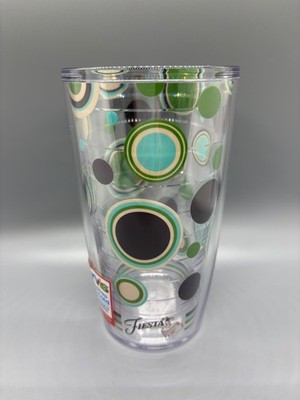 Fiesta Dots 16oz Tervis Tumbler | Fiestaware Chocolate Turquoise Shamrock NWT