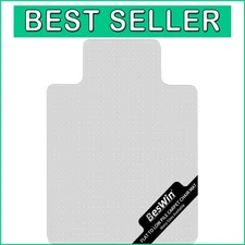 Durable PVC Carpet Protector Mat (48" x 36") for Office Chairs - Eco-Friendly