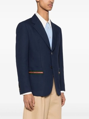 44IT- Gucci Cotton Blue formal jacket blazer - BNWT 751155