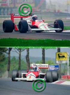 2 Racing Original 35mm Negative F1 Alain Prost McLaren 1987 San Marino Formula 1