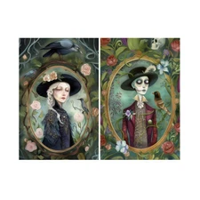 Halloween People #4 | A4 Mulberry Rice Decoupage Paper | Craft Kreatively