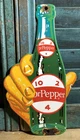 VINTAGE DR PEPPER 10” PORCELAIN HAND 10 2 4 COLA SODA POP SIGN