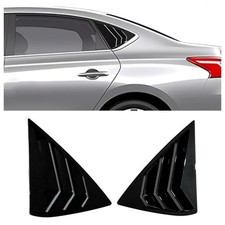 For Nissan Sentra Sylphy 2013-2019 Glossy Black Window Louver Shutter Cover Abs